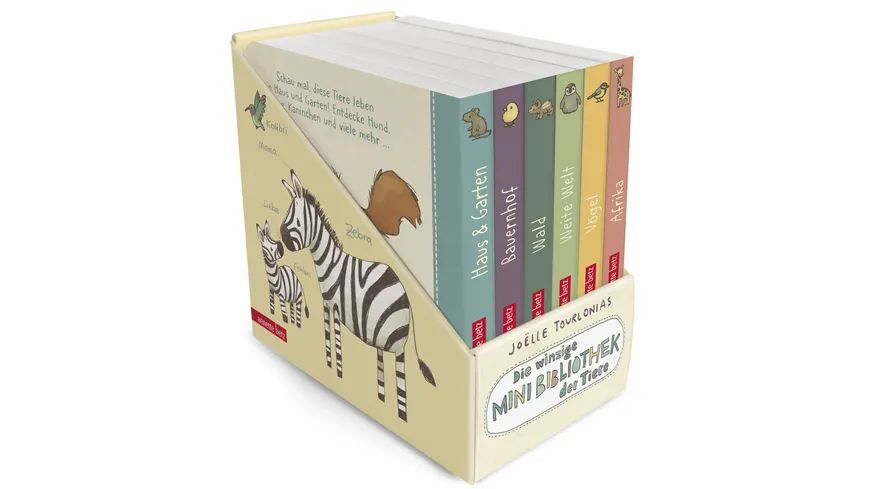 Die winzige Mini-Bibliothek der Tiere - 6 Mini-Pappbilderbücher im Schuber (Die große Mini-Bibliothek der Wörter)