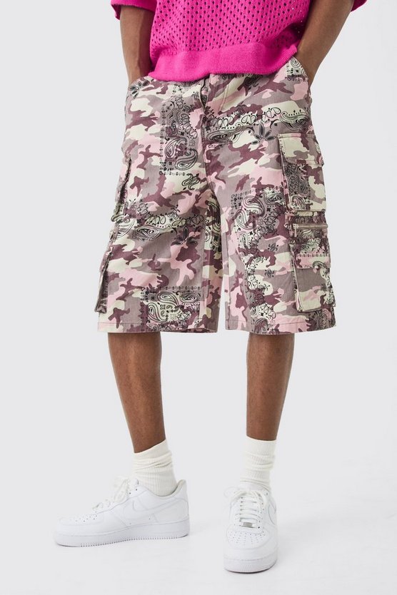 Bandana Camouflage Jorts mit Taschen