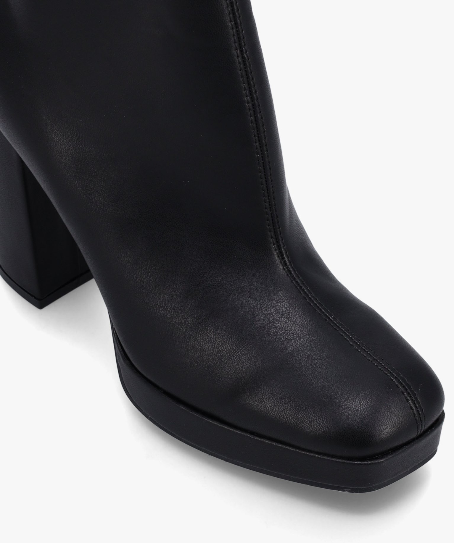 Boots femme unies à talon et bout carré – Claudia Ghizzani noir | GEMO
