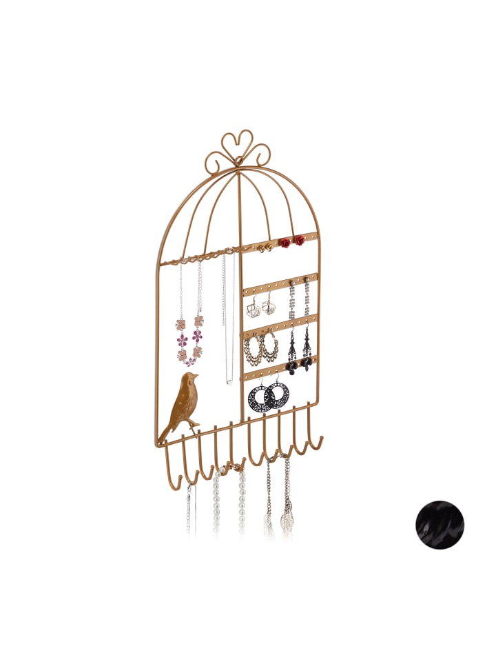 relaxdays Schmuckhalter in Gold - (B)25,5x (H)44,5 x (T)4,5 cm günstig kaufen onesize