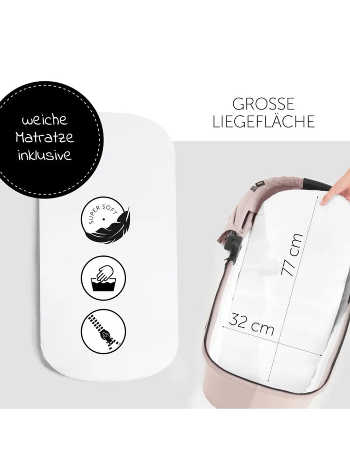 Hauck 4in1 Kinderwagen-Set Vision X Trio Set - inkl. i-Size in beige,schwarz günstig kaufen onesize