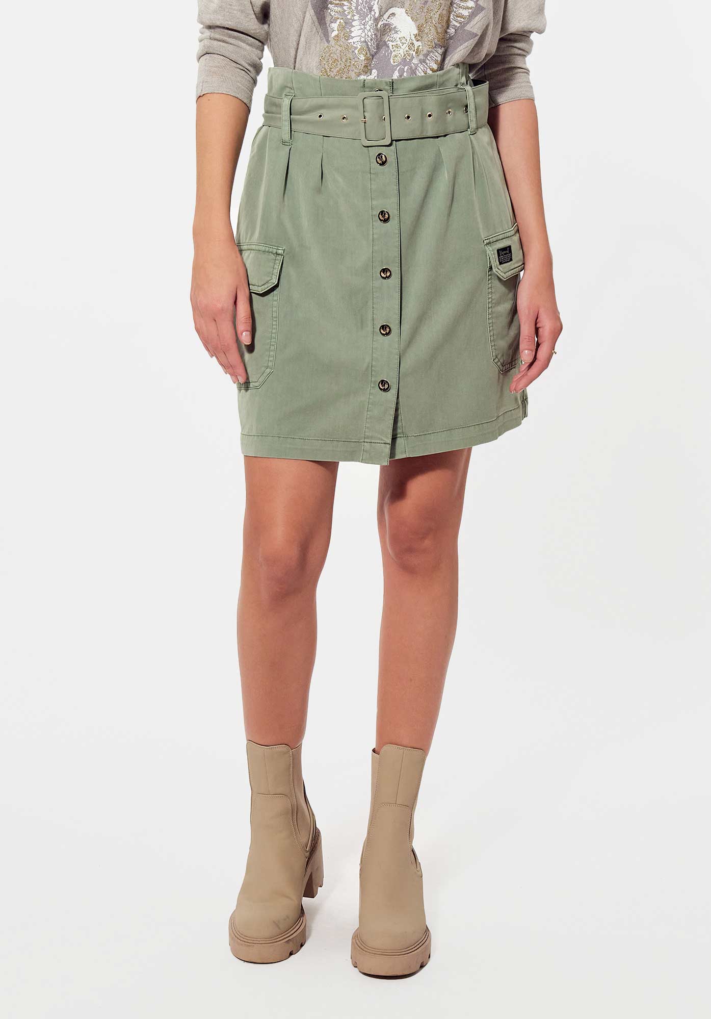 BEND   Jupe kaki femme