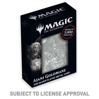 Magic the Gathering Metallbarren Ajani Goldmane Limited Edition (versilbert)