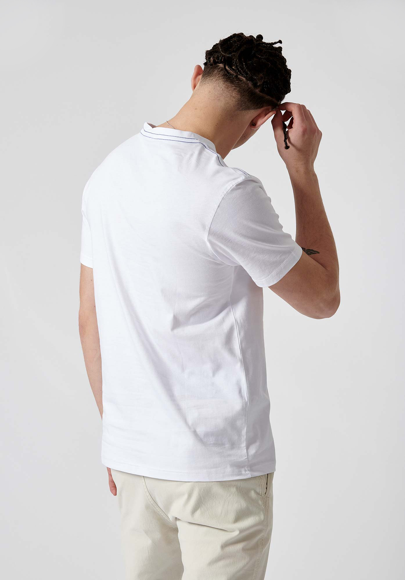 BERTO  T-shirt blanc homme 100% coton bio