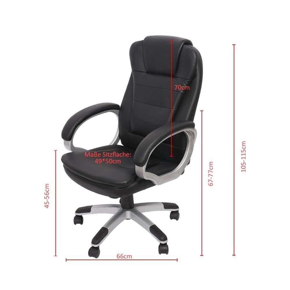 Melko Gaming-Stuhl Schreibtischstuhl Bürostuhl Chefsessel Bürosessel Computerstuhl 120 KG in Schwarz, Grau & Weiß für Office Gaming Arbeit im Racing Design Schalensitz Drehstuhl (Stück)