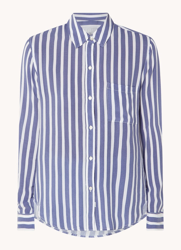 Bluza Rails Josephine s prugastim printom i džepom na prsima