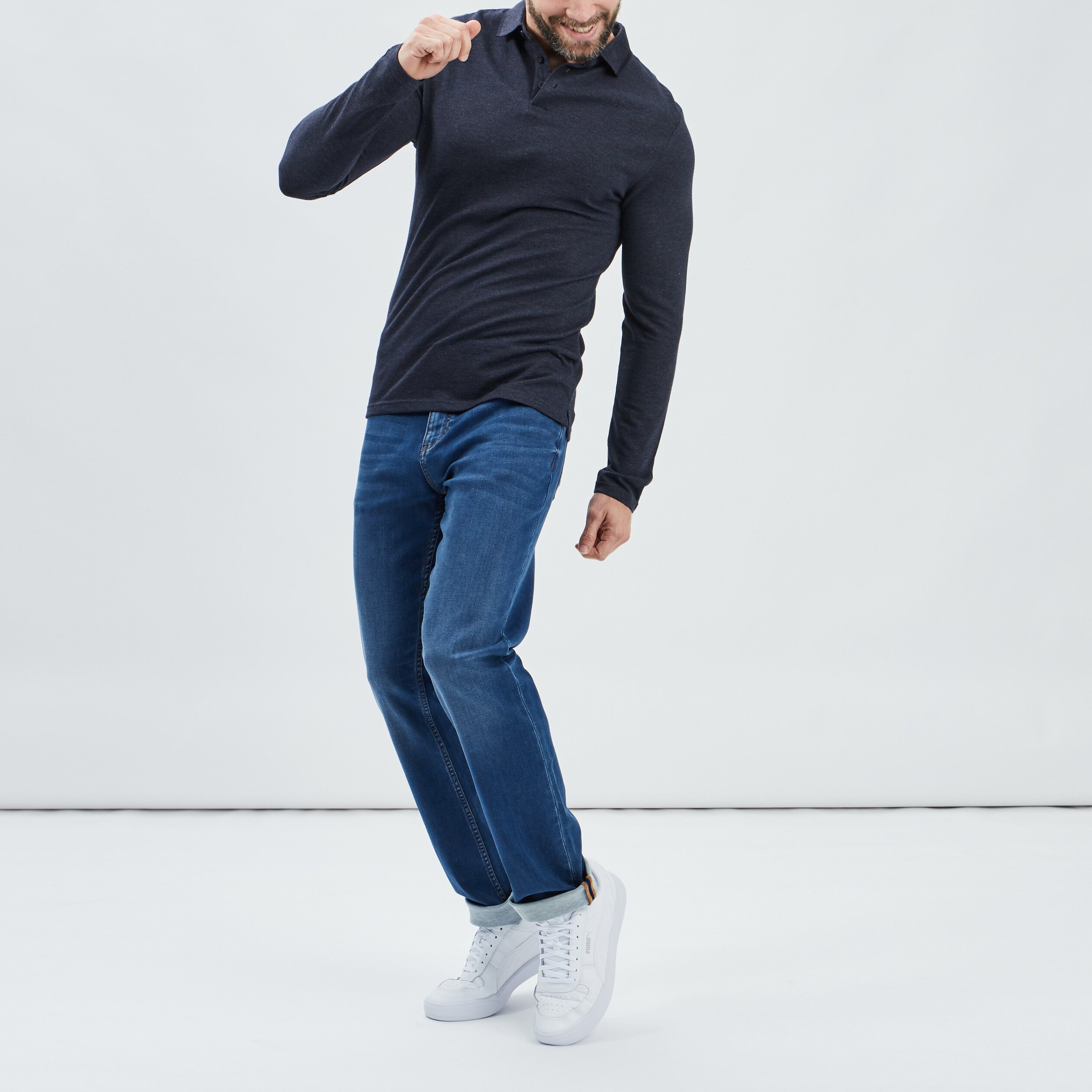 Jeans regular stretch denim stone homme | La Halle