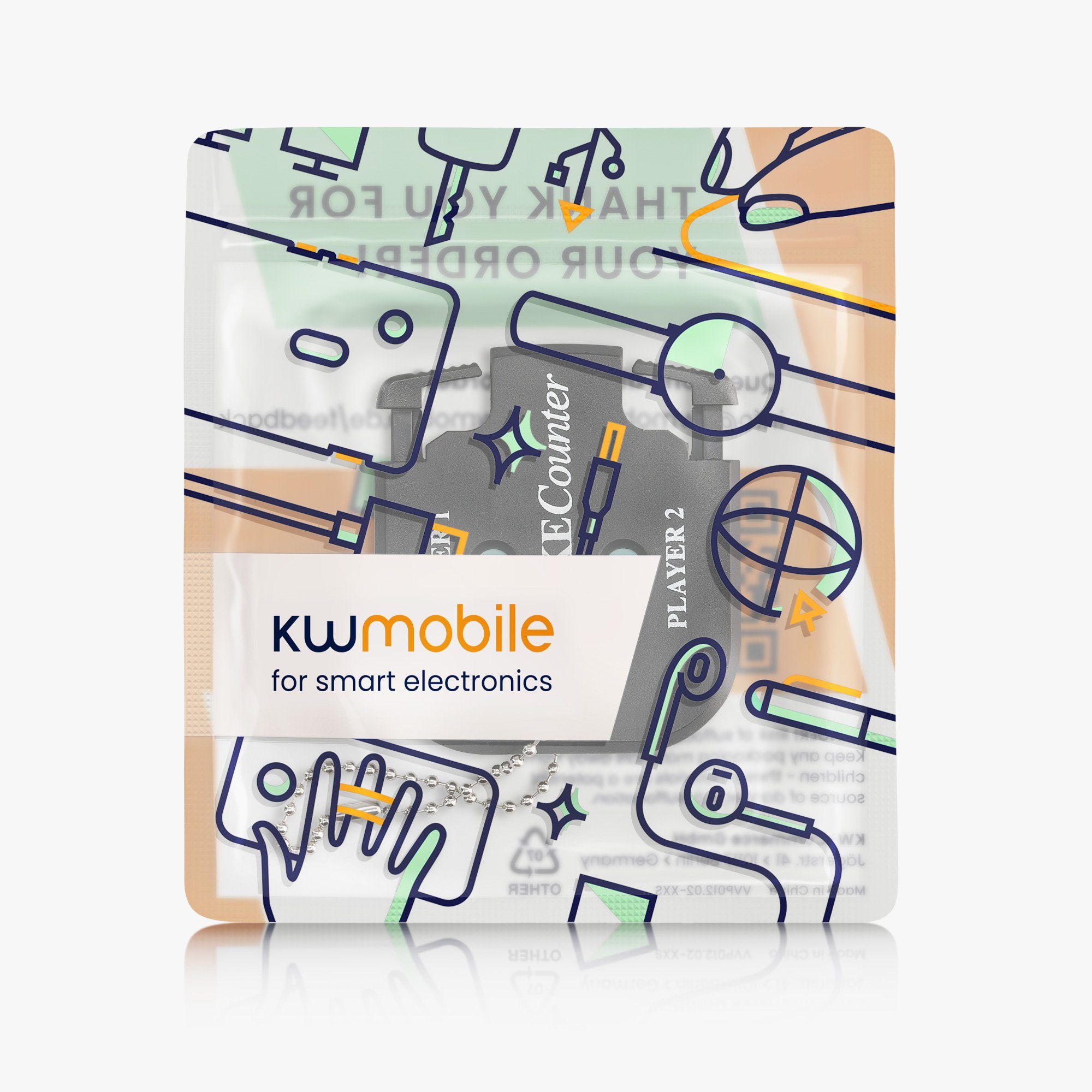 kwmobile Golf-Abschlagmatte Golf Schlagzähler aus Kunststoff, Minigolf Punktezähler für 2 Personen Ergebnis Zähler 0-9 - Scorezähler