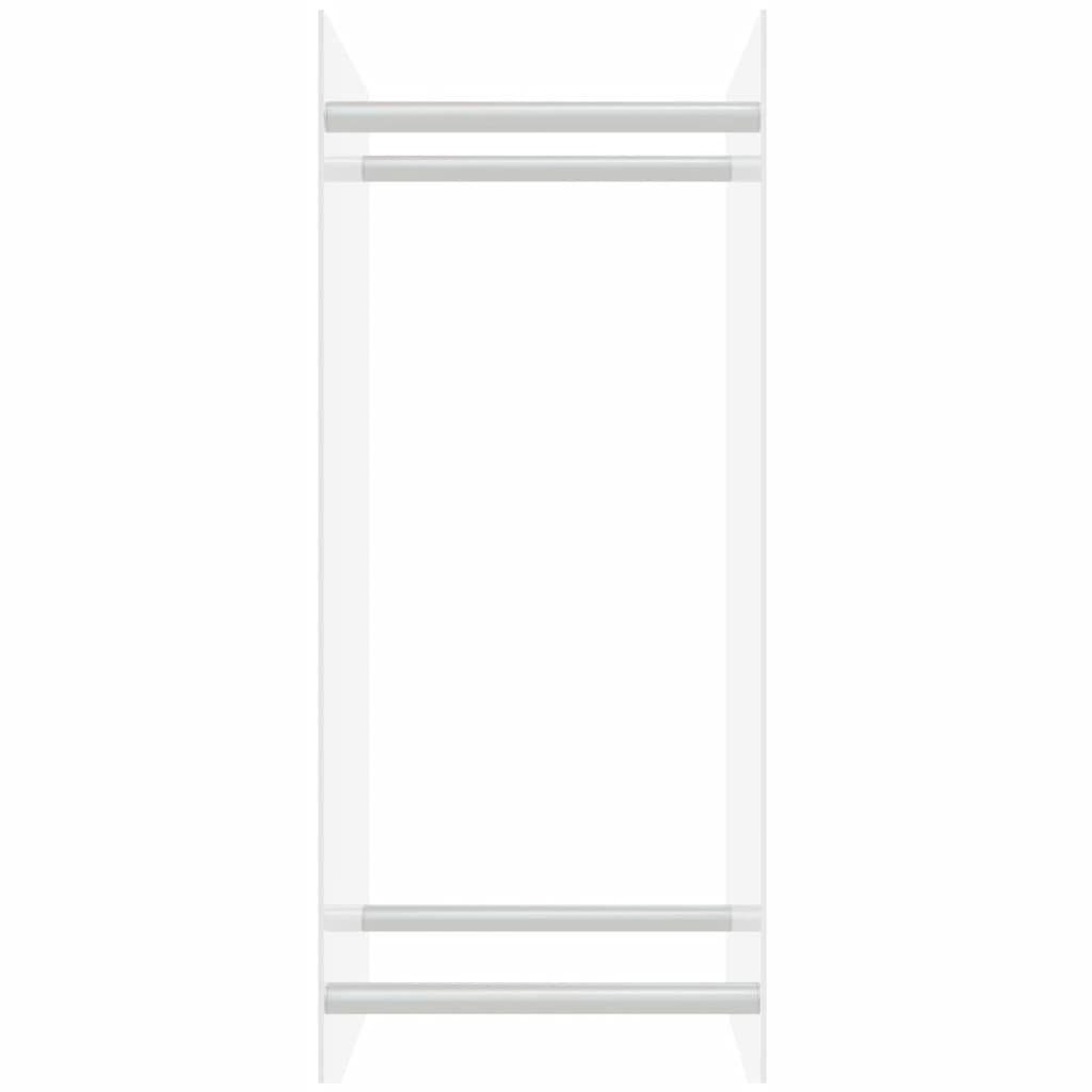 vidaXL Kaminholzregal Brennholzregal Transparent 40x35x100 cm Hartglas, BxTxH:40x35x100 cm
