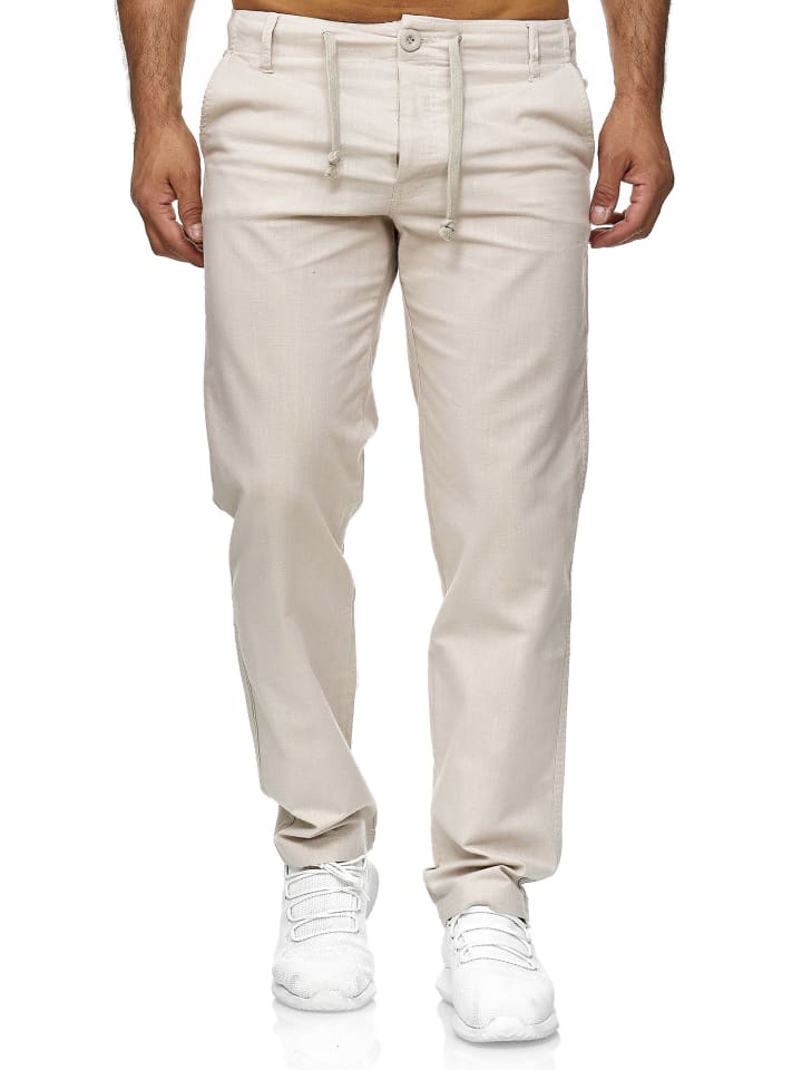 RESLAD Stoffhose Baumwollhose in beige günstig kaufen