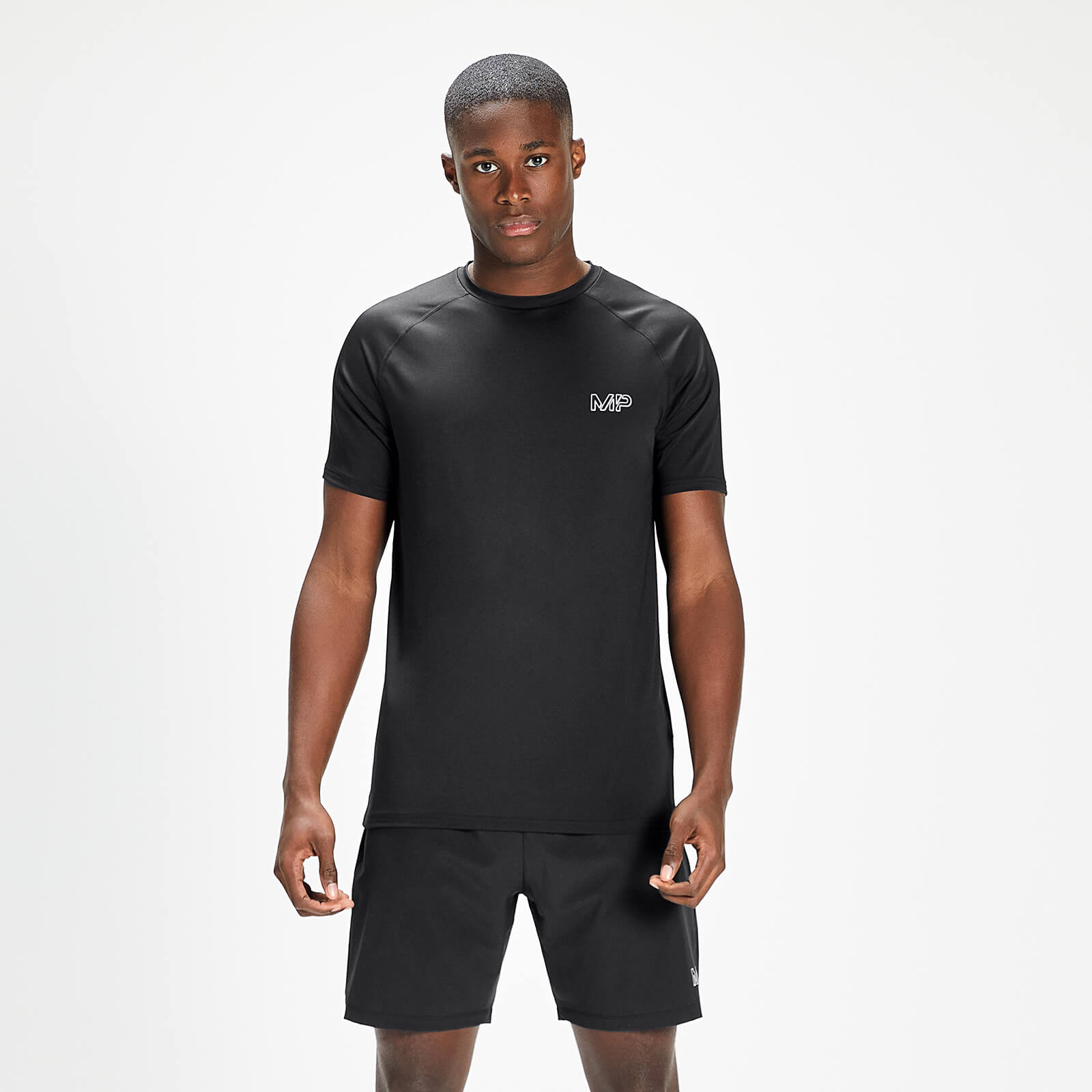 T-shirt d’entraînement à manches courtes MP Infinity Mark Graphic pour hommes – Noir