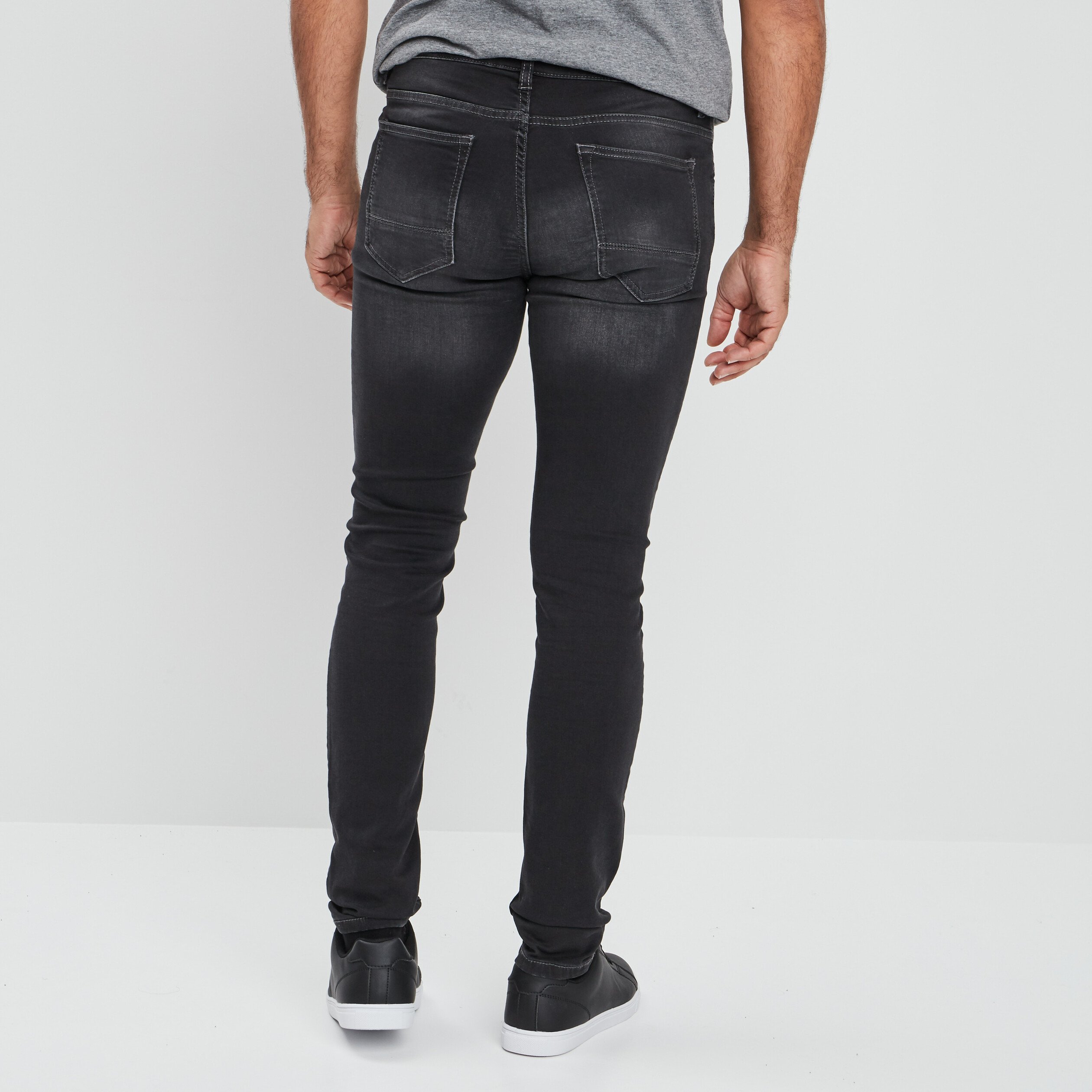 Jeans skinny taille standard gris homme | La Halle