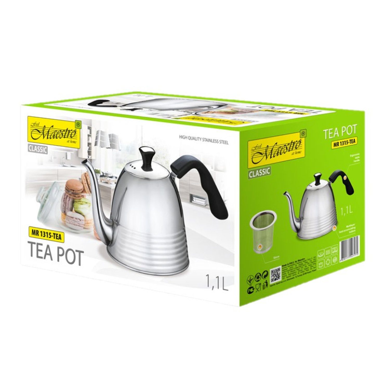 Maestro Wasserkessel MR-1315-Tea, 1,1 l, 14 x 25 x 13 cm