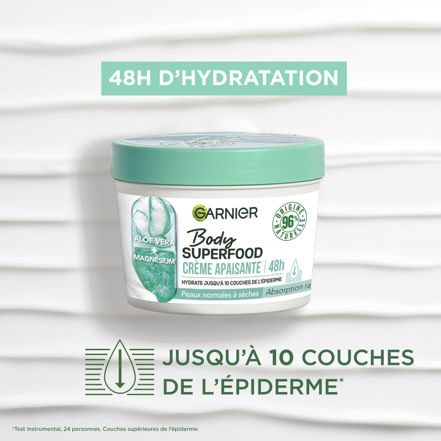 Garnier Body Superfood Crème corps apaisante Aloe vera Magnésium
