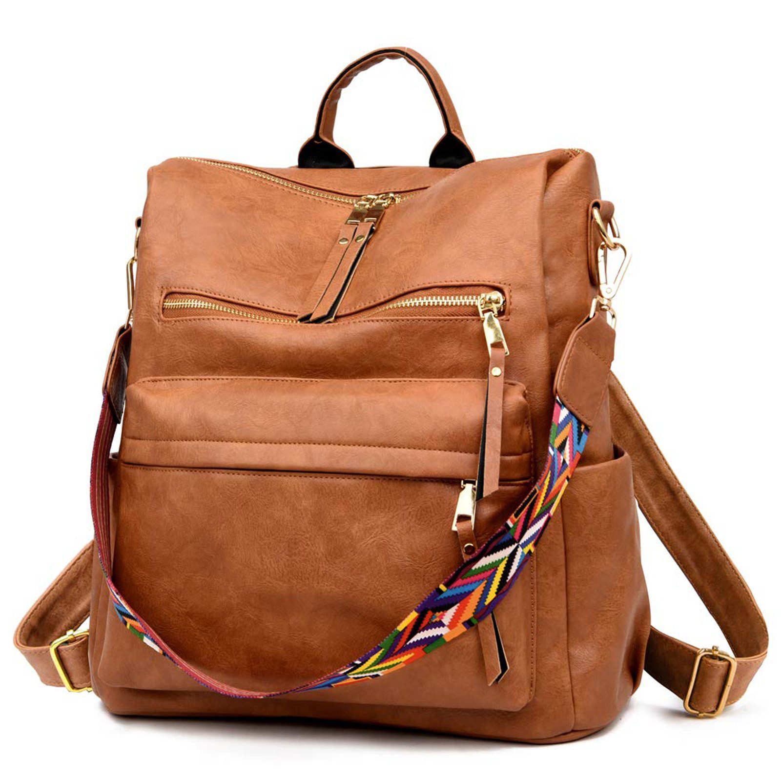 TAN.TOMI Freizeitrucksack Damen Mode Rucksack Geldbörsen Mehrzweck, Design Handtaschen und Schultertasche