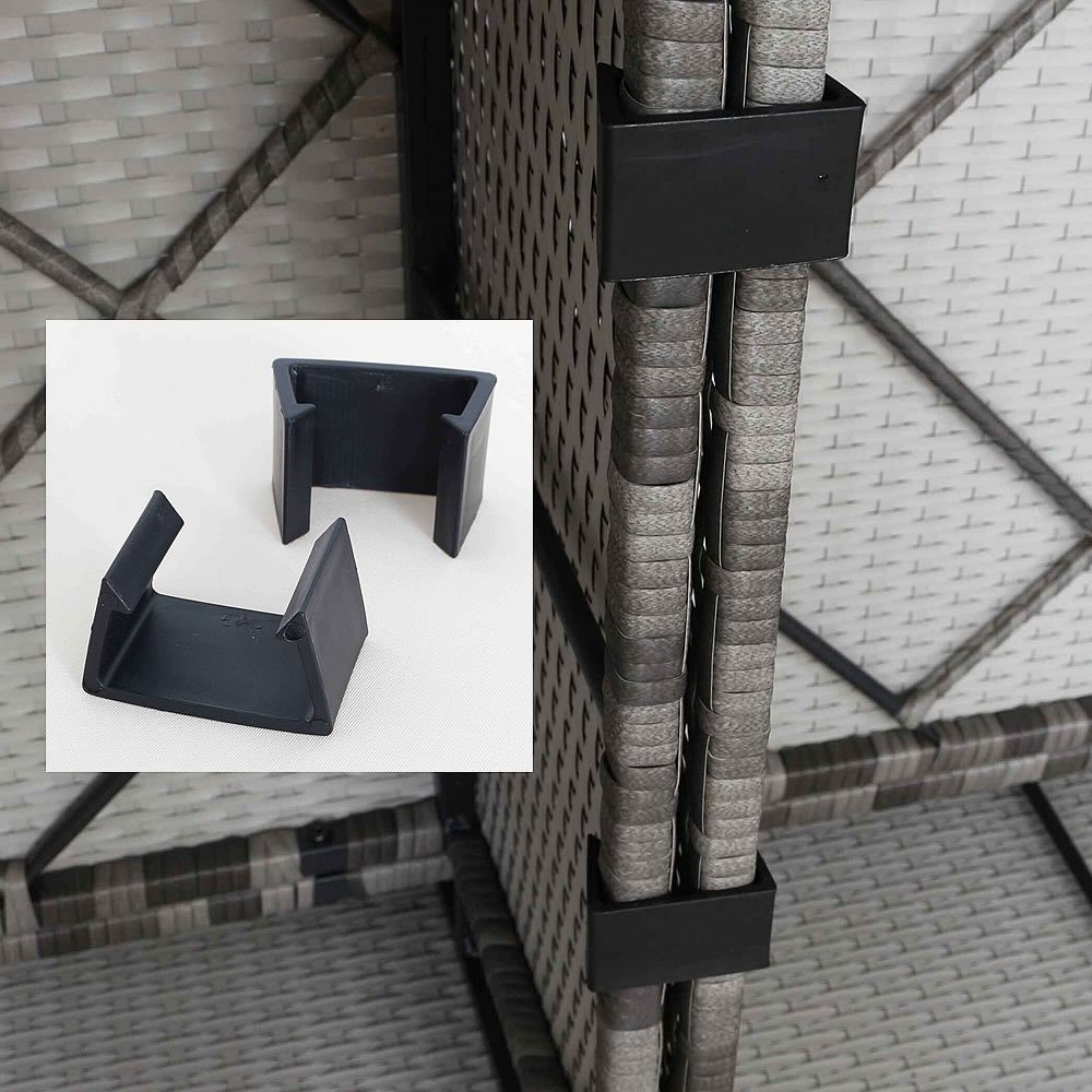 Mucola Gartenlounge-Set Polyrattan Lounge 5tlg. Gartengarnitur Sitzgruppe Sitzgarnitur Sofa, (Set, 5-tlg), Schraub-Ausgleich-Standfüße