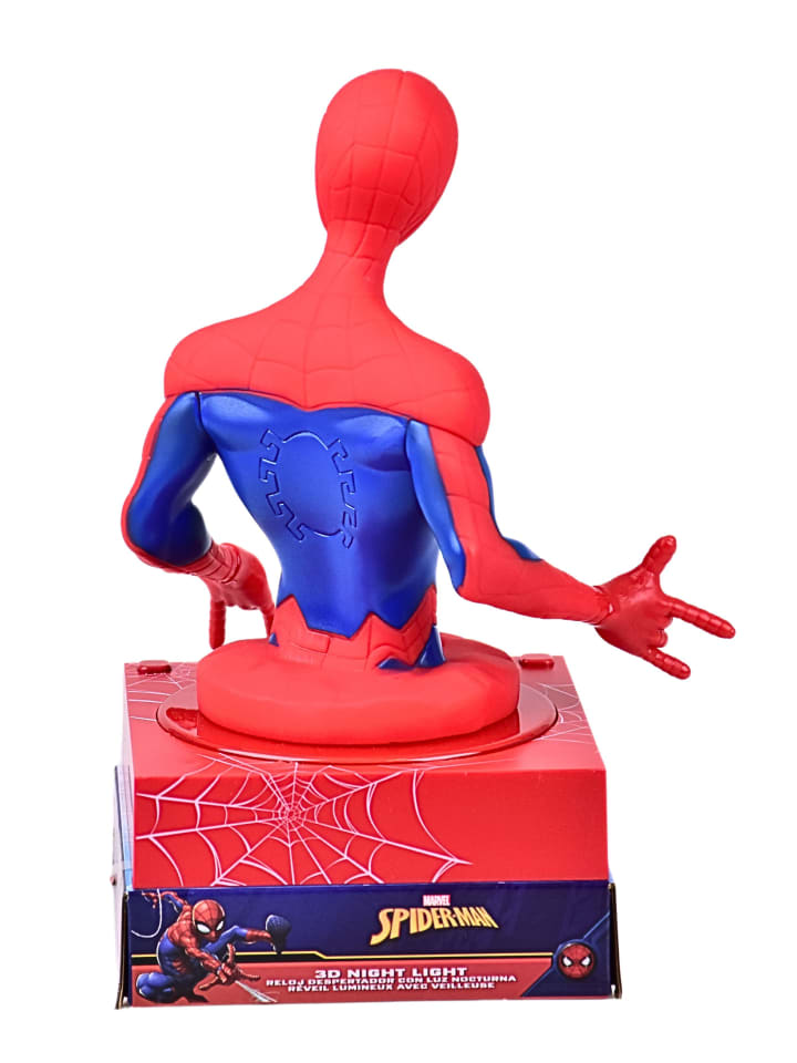 Spiderman Spider-Man Wecker mit 3D Figur & LED Nachtlicht  in Rot günstig kaufen 21
