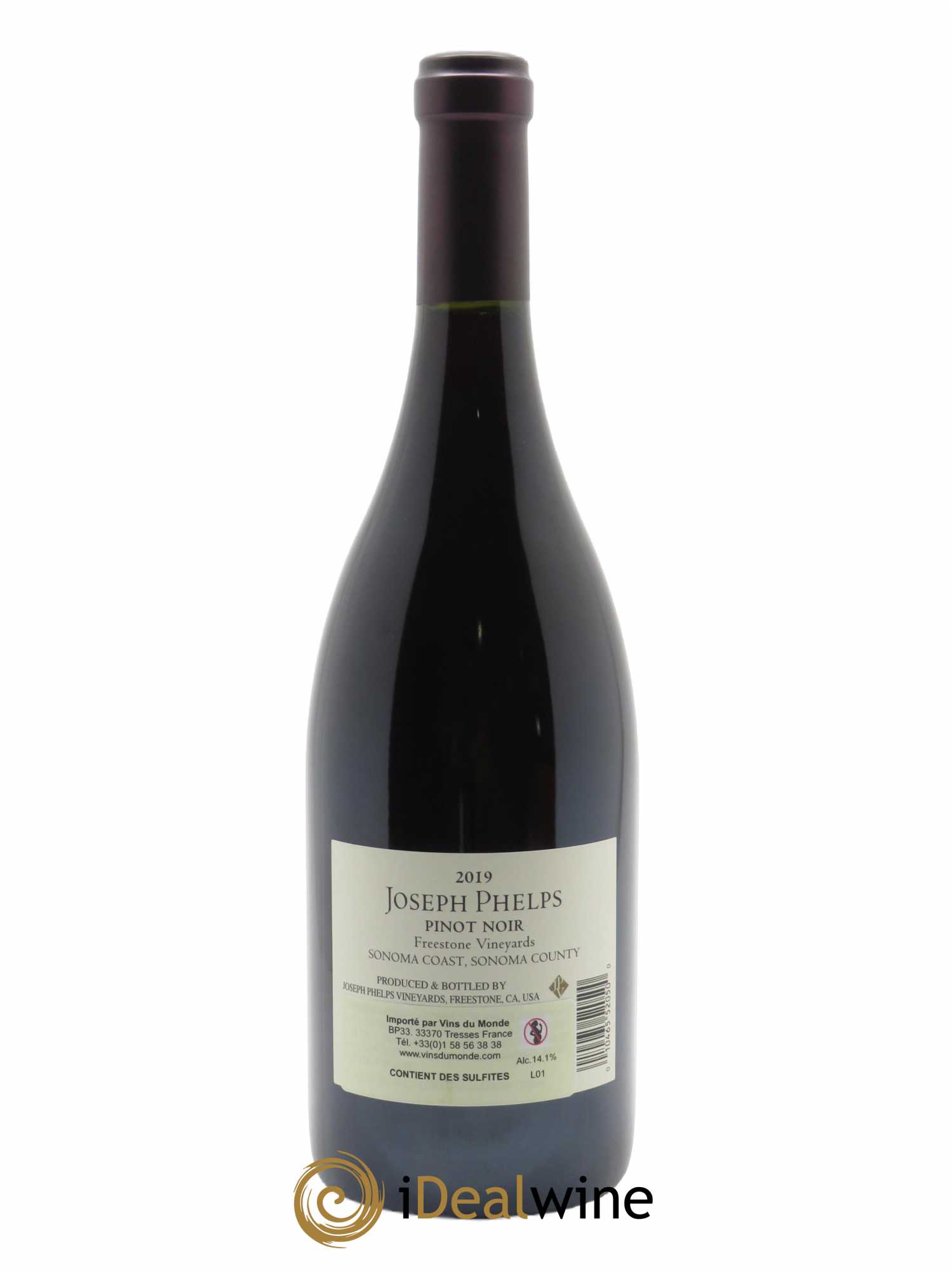 Sonoma Freestone Pinot noir Joseph Phelps  2019 - Lot de 1 Bouteille