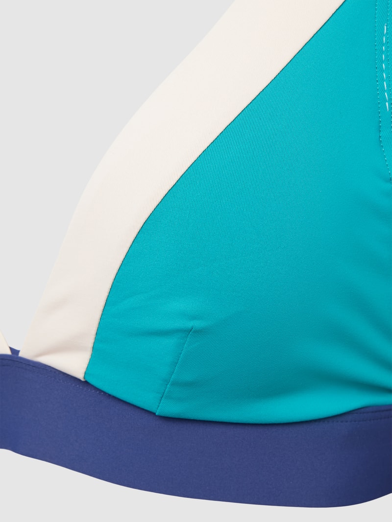 Bikini-Oberteil in Colour-Blocking-Design in grün