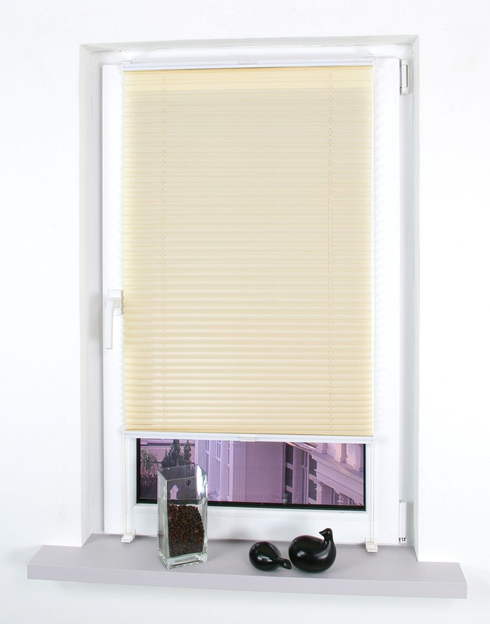 Bella Casa Klemmfix-Plissee verspannt, 150 x 75 cm, Beige