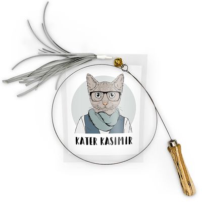 Kater Kasimir Katzenangel mit Bändern