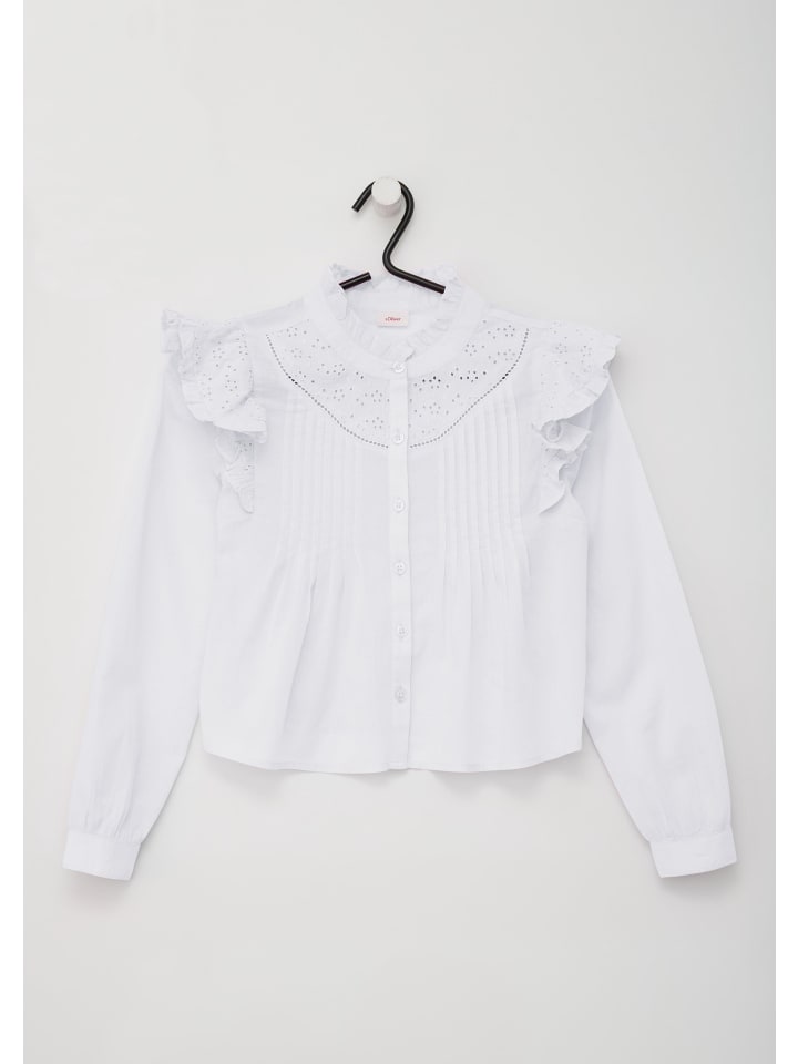 s.Oliver Bluse langarm in Weiß günstig kaufen