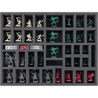 7-teiliges Feldherr Schaumstoff-Set + Tokenhalter für HeroQuest (2021) - HeroQuest (2021) Grundspiel + Die Bastion Kellars Keep + Die Rückkehr des Hexen-Lords
