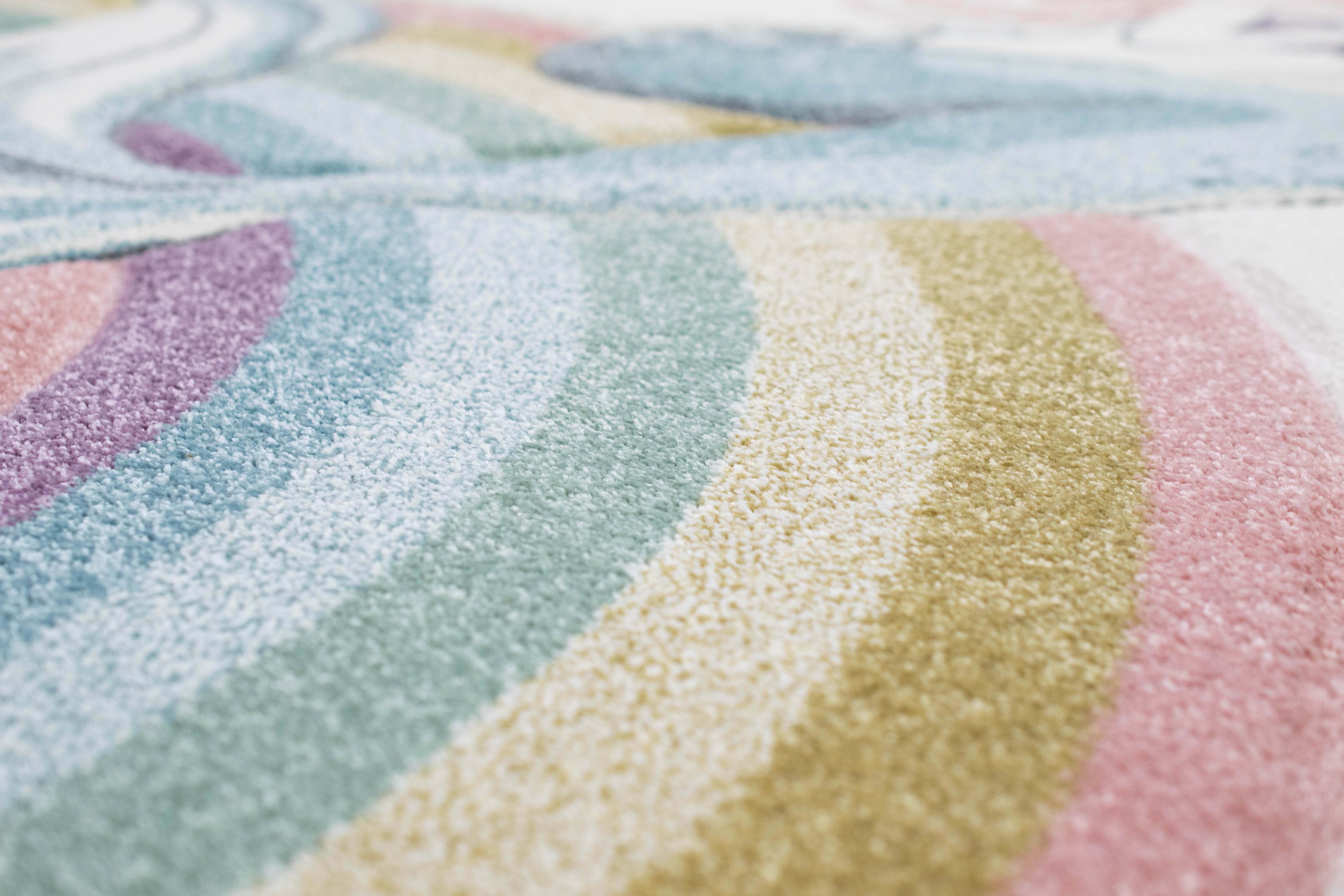 Kinderteppich Kinderteppich Meerjungfrau Kinderzimmer Teppich Prinzessin pastell, Teppich-Traum, rechteckig, Höhe: 13 mm