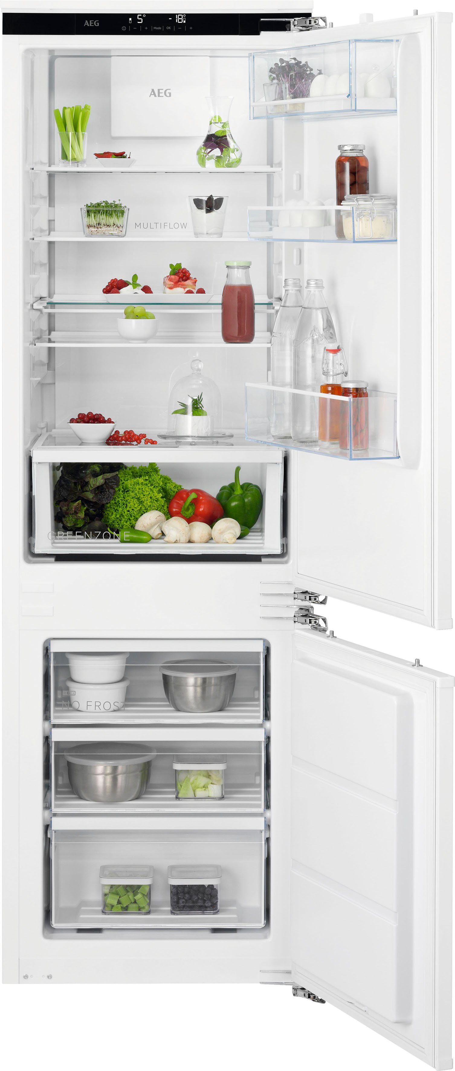 AEG Einbaukühlgefrierkombination 7000 SCE818E7MF 925553005, 176,9 cm hoch, 55,6 cm breit