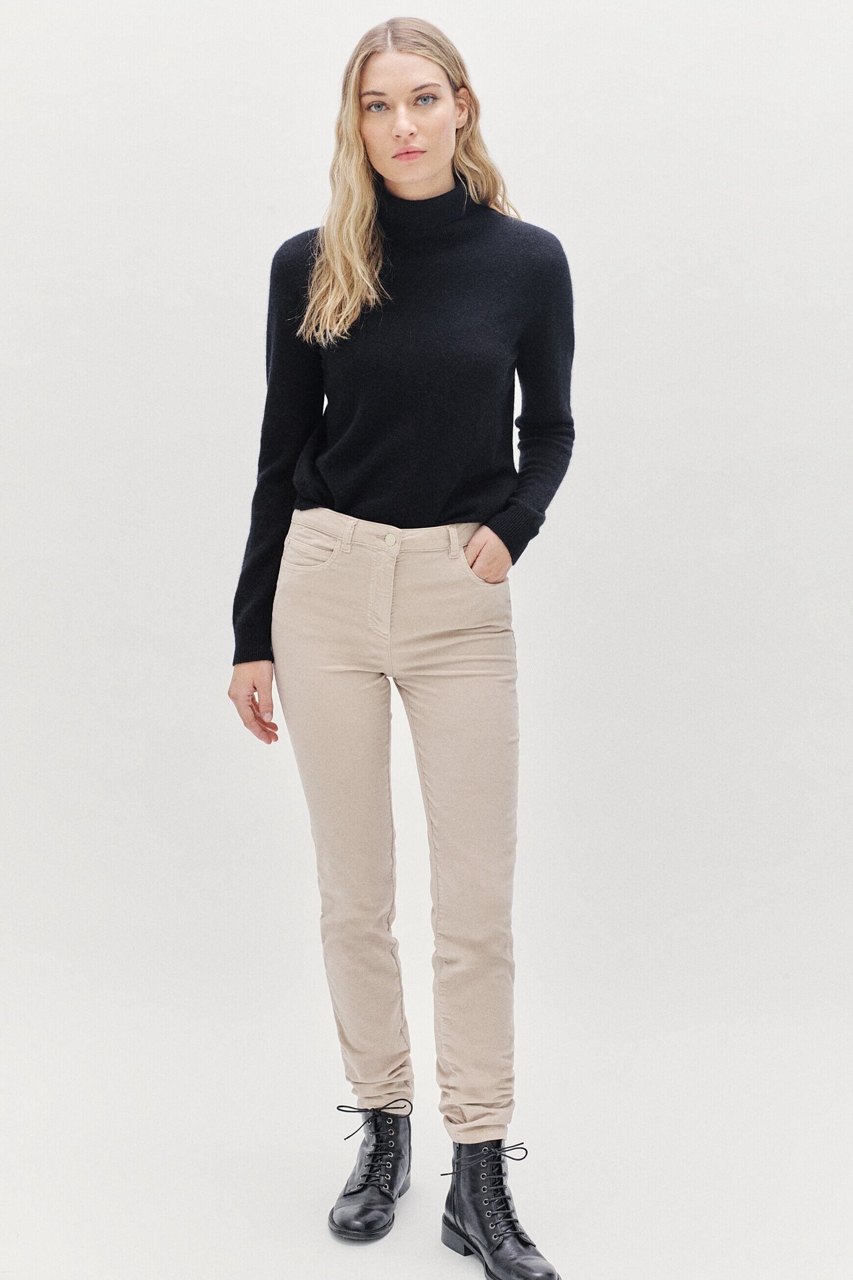 pantalon sylvano beige femme