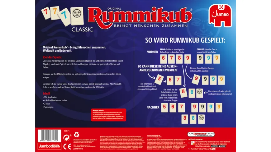 Jumbo Spiele - Original Rummikub Classic