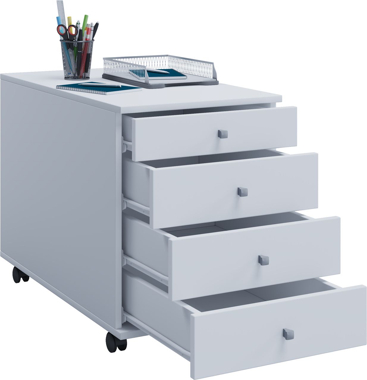 VCM Rollcontainer Lona Maxi weiß
