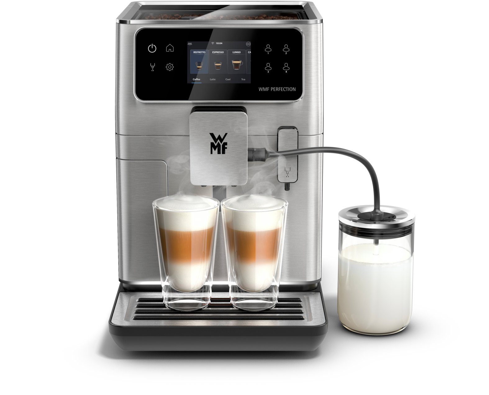 WMF Kaffeevollautomat Perfection 680, (41 x 25 x 37,1 cm, 15 bar, 1550 W) inkl. 0,6l Milchbehälter