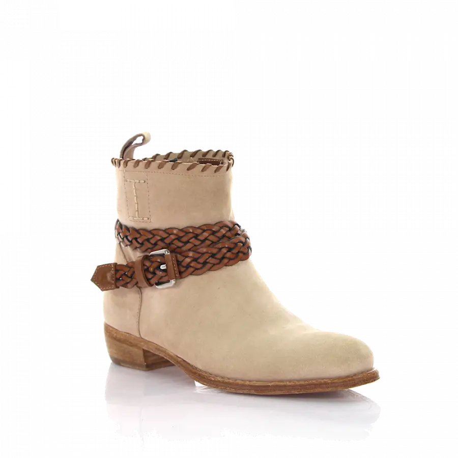 Rossano Bisconti - Stiefeletten Geflochten beige rosa - beige