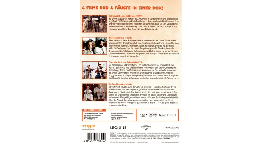 Die Bud Spencer und Terence Hill Box  [4 DVDs]