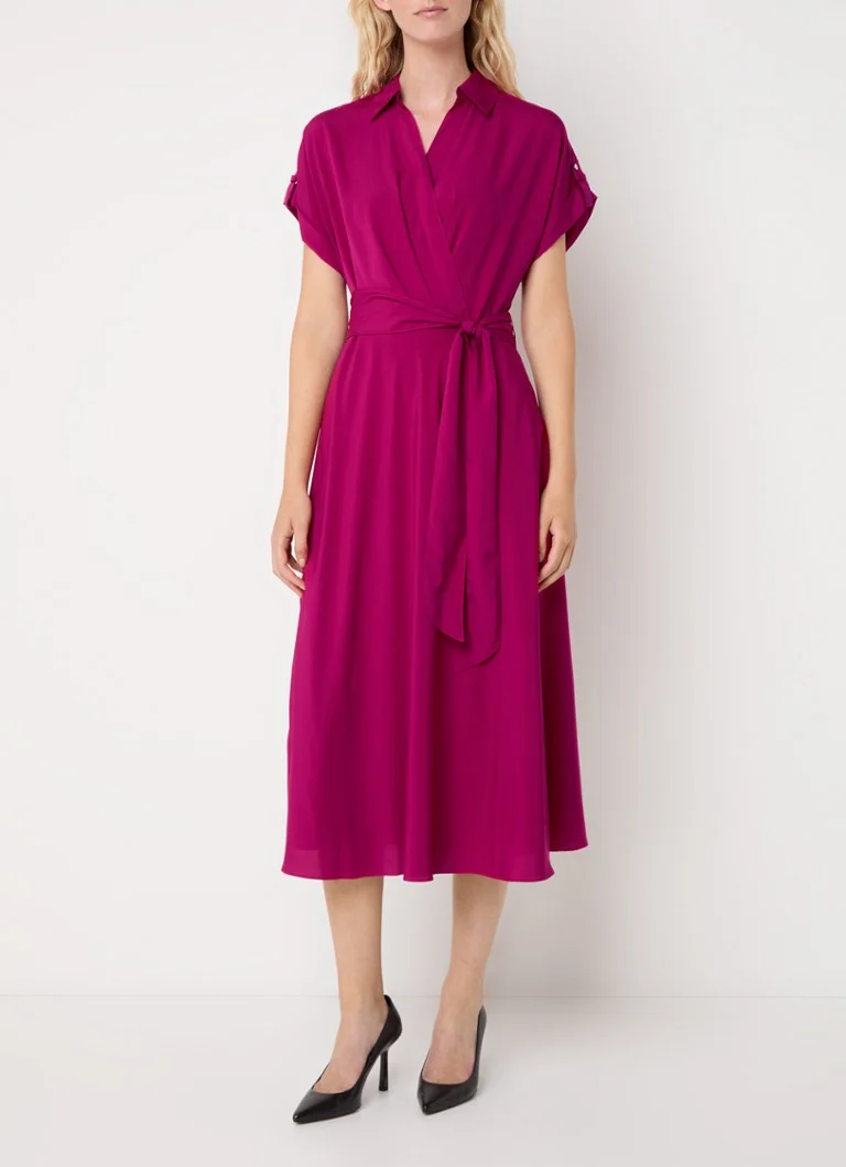 Ralph Lauren midi košuljasta haljina s remenom za vezanje