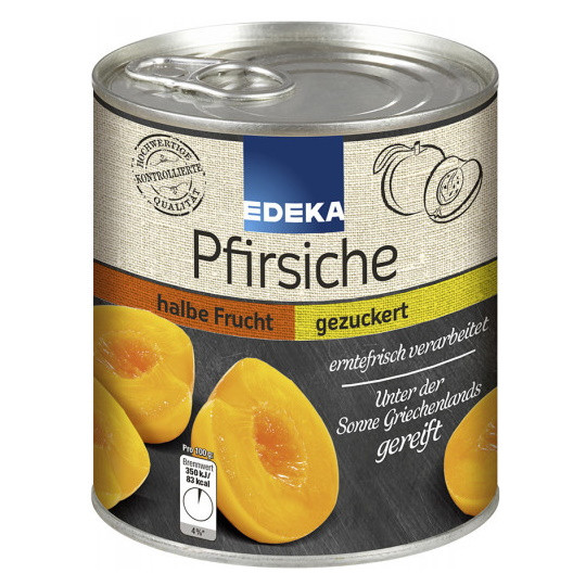 EDEKA Pfirsiche halbe Frucht gezuckert 820G