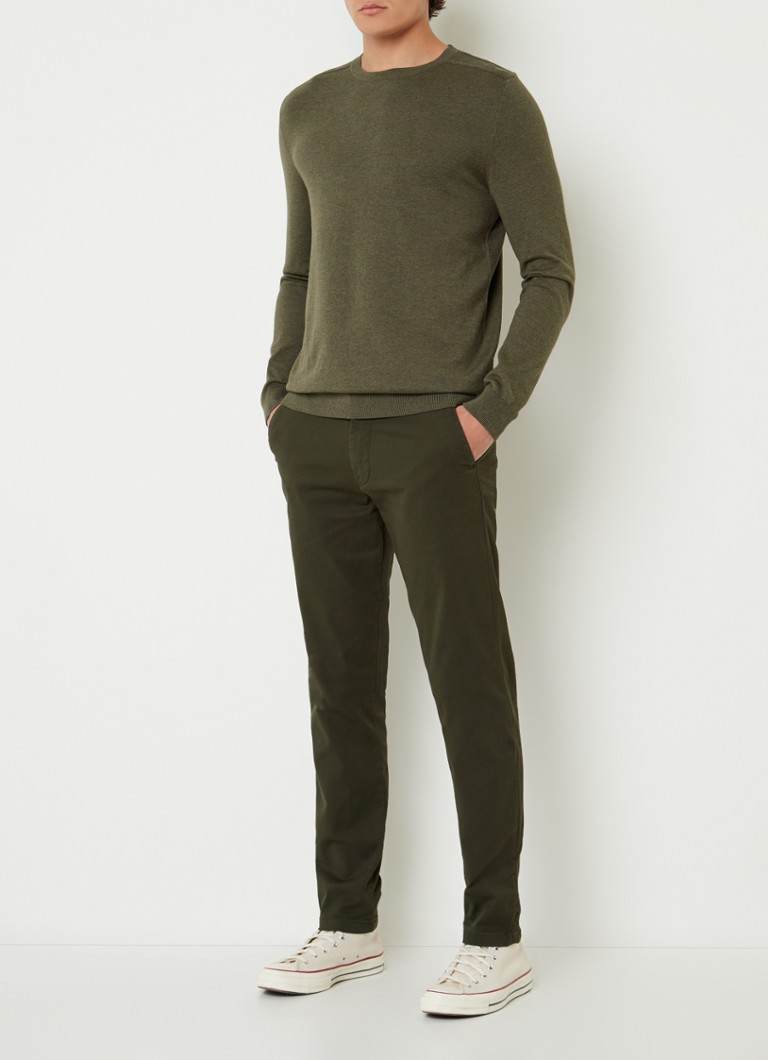 Selected Homme - New Miles - Pantaloni chino slim fit din amestec de bumbac organic