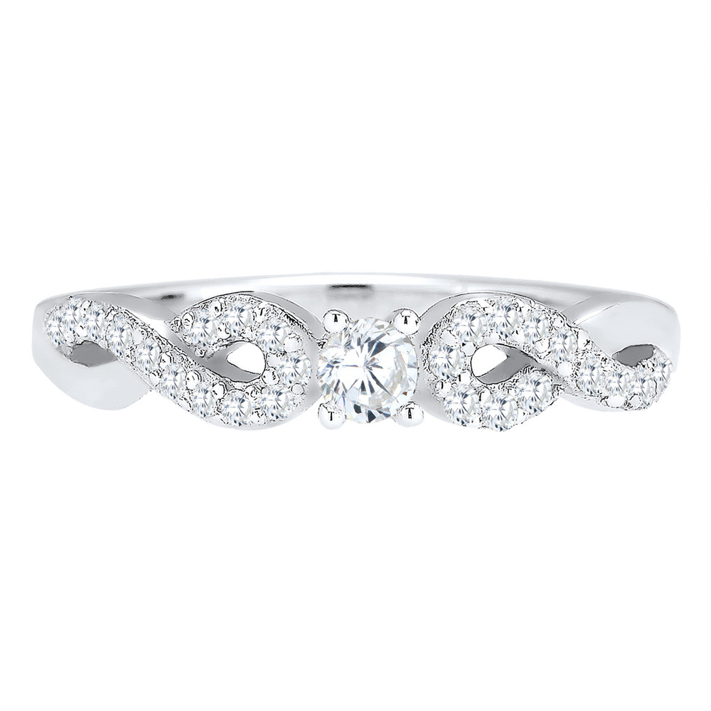Elli Elli Bague Femmes l'infini avec cristaux de zirconium en argent sterling 925 Bague