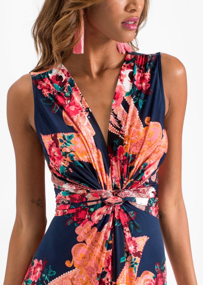 Maxikleid mit Wickeldetail