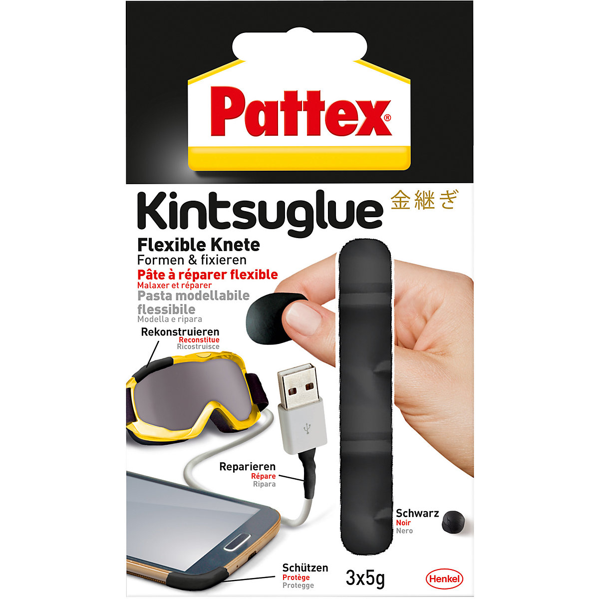 Kintsuglue schwarz, 3x5g