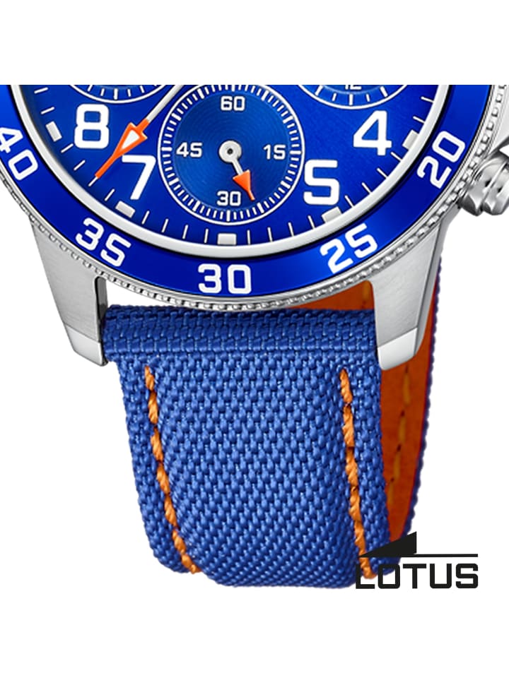 Lotus Chronograph-Armbanduhr Lotus Junior blau, orange mittel (ca. 36mm) günstig kaufen onesize