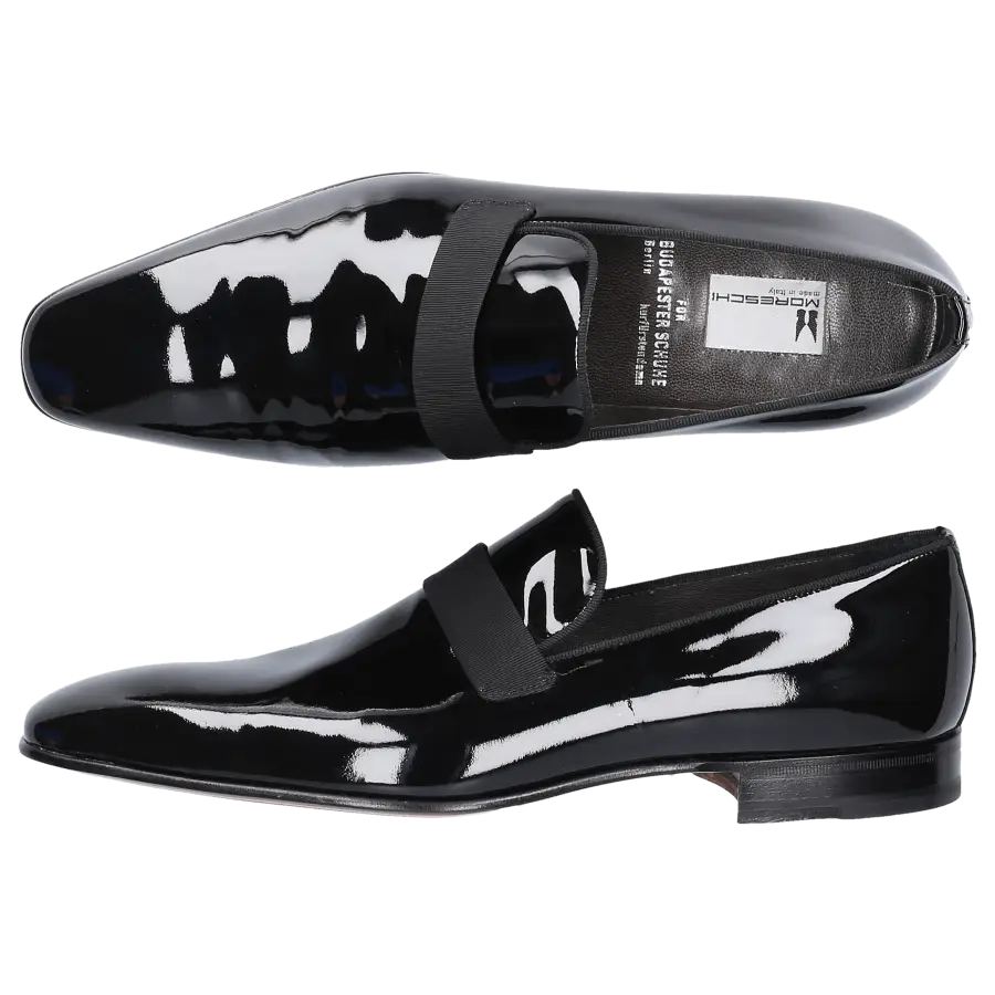 Moreschi - Slipper 039470 Kalbsleder - schwarz