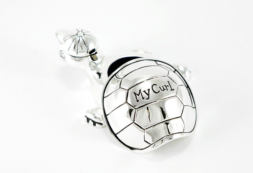 Brillibrum Zahndose Design Zahndose Lockendose Set Erinnerungsbox Dose Geschenk Schildkröte versilbert Anlaufgeschützt Taufe Geburt Baby Erster Zahn für Mädchen & Jungen
