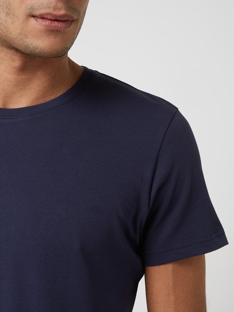 T-Shirt aus Baumwolle im 2er-Pack in marineblau