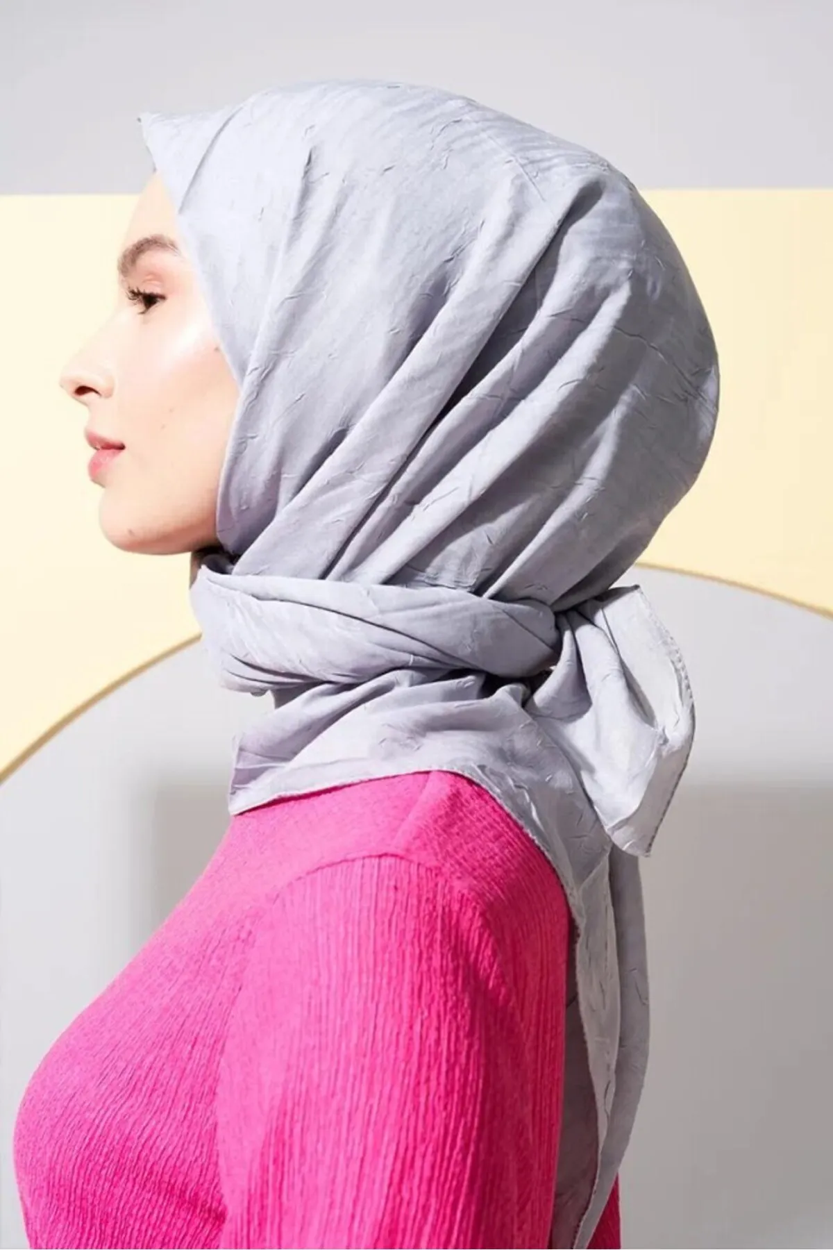 SOYTEMİZ  Hijab Damen-Schal aus Bio-Bambus, Grau
