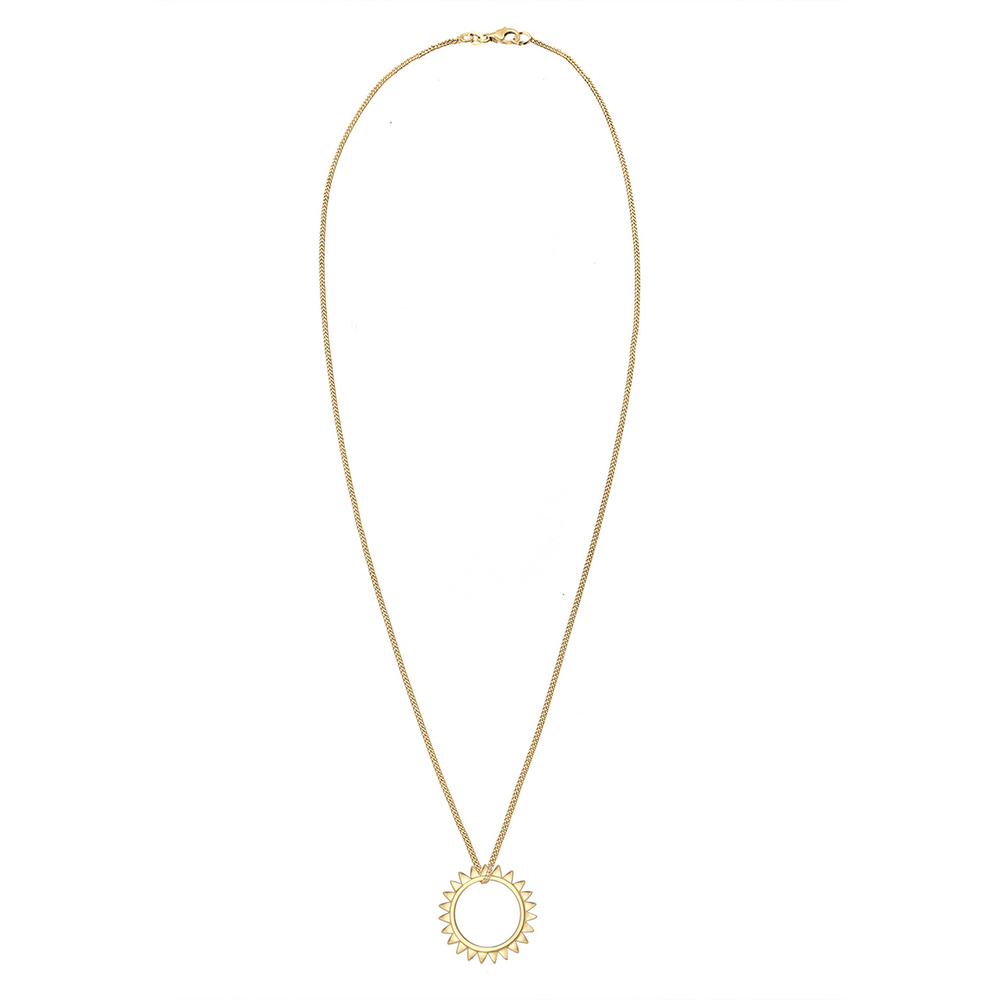 Elli Elli Collier Femme Pendentif Soleil Été - (925/1000) Argent Bijoux