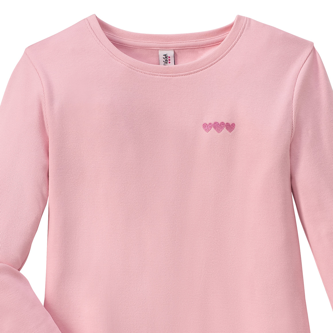 Mädchen Langarmshirt mit Wellenbündchen