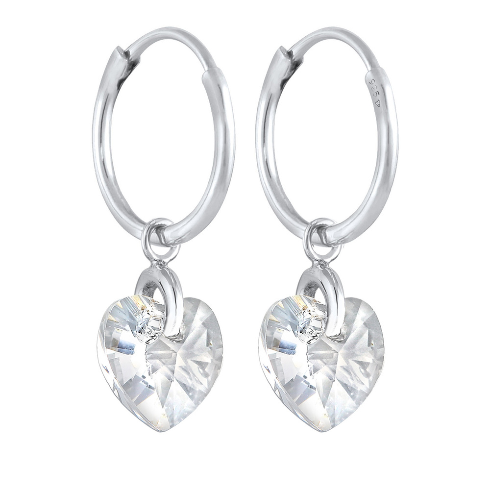 Elli Elli Boucles d'Oreilles Femmes Pendentif d'oreilles Cœur Symbole Cut-Out avec Cri Boucles d'oreilles