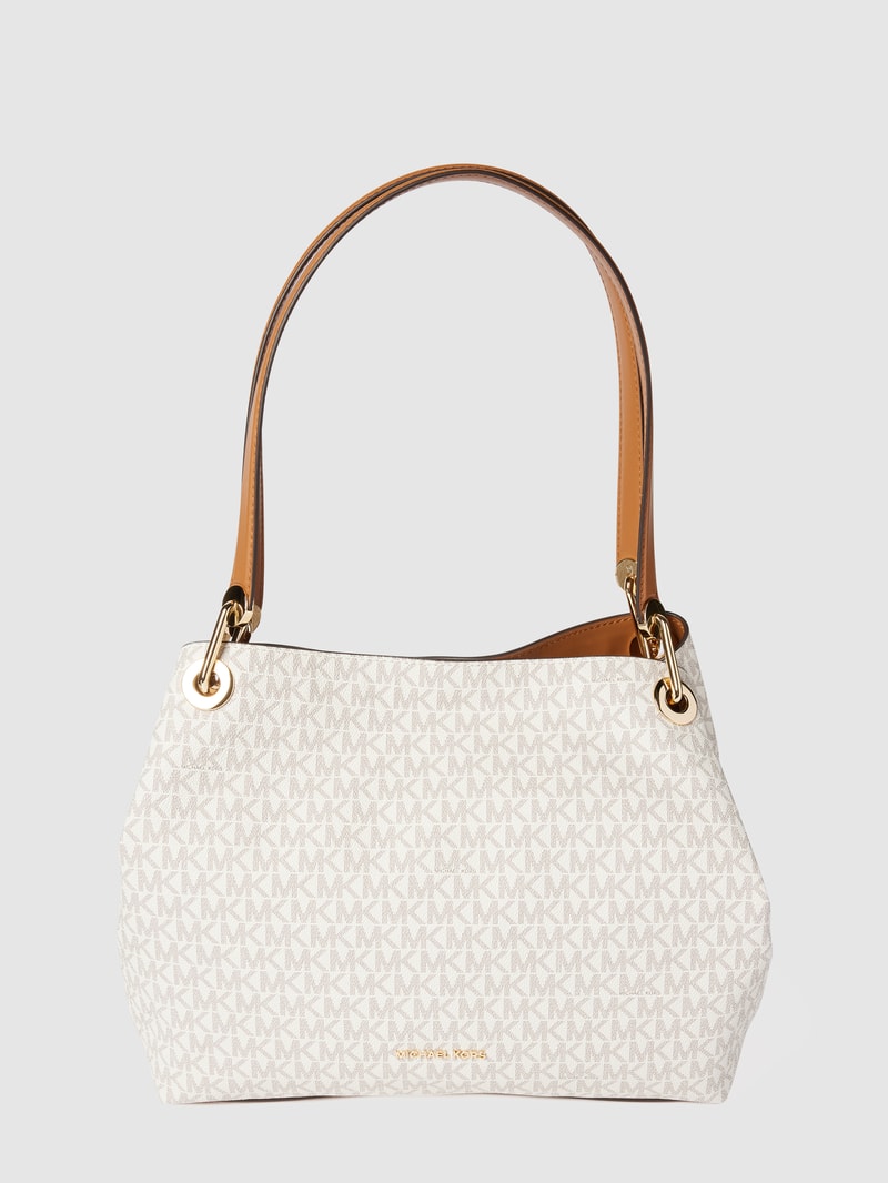 Handtasche mit Logo-Muster in offwhite